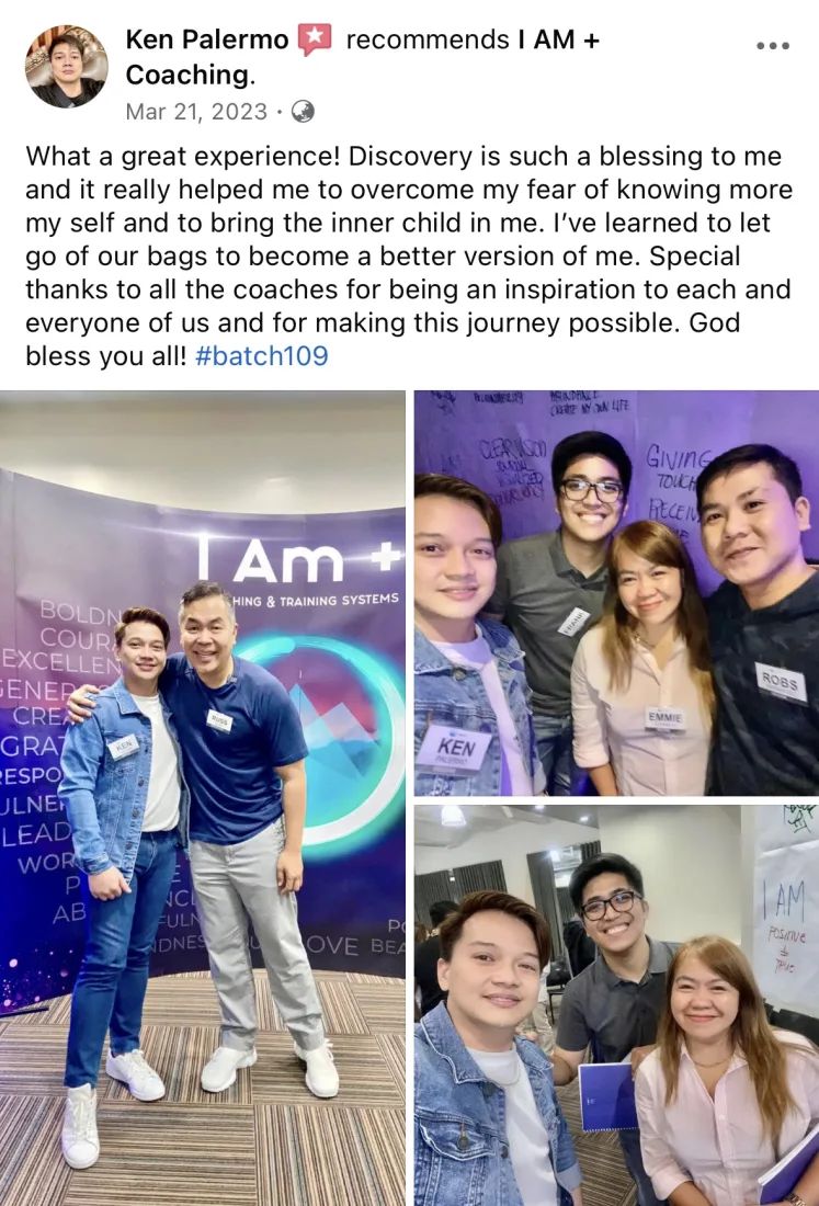 Graduate Facebook testimonial