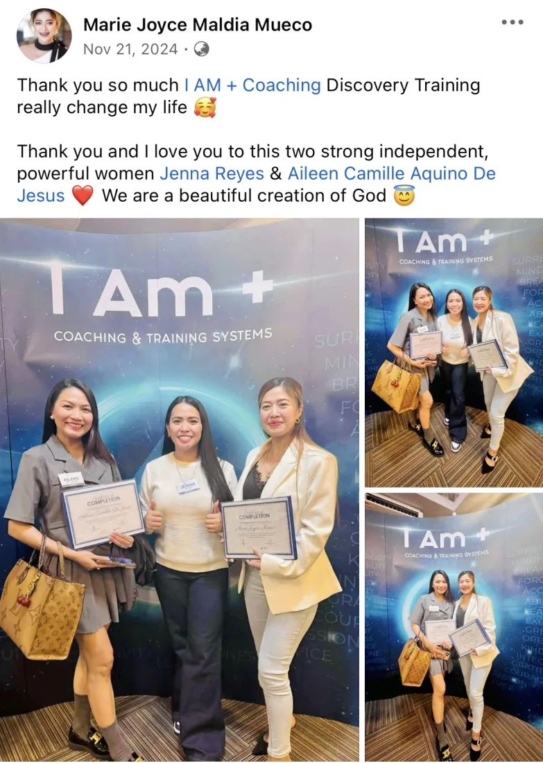 Graduate Facebook testimonial
