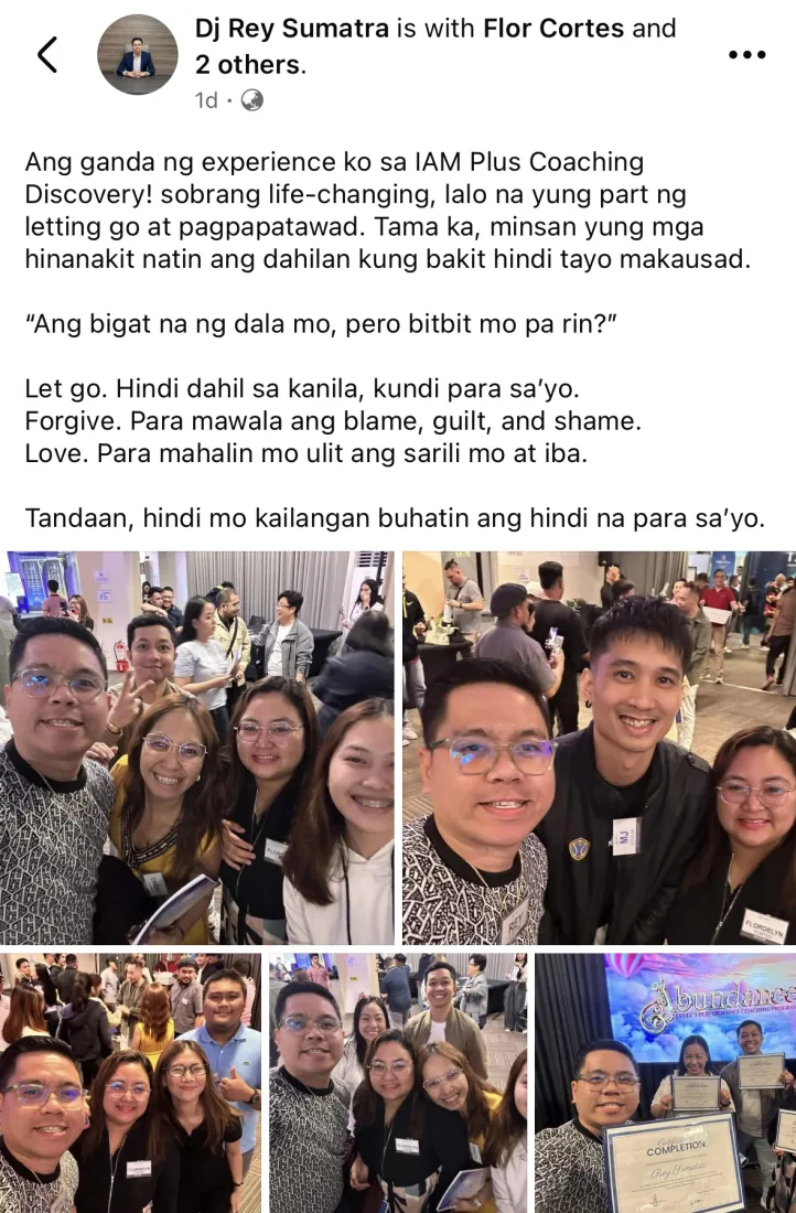Graduate Facebook testimonial